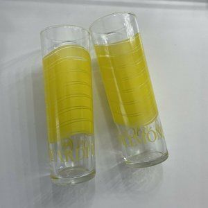 Bacardi Limón Tall Yellow Clear Glasses